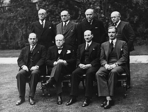 The War Cabinet. Standing: Arthur Greenwood, Ernest Bevin, Lord Beaverbrook