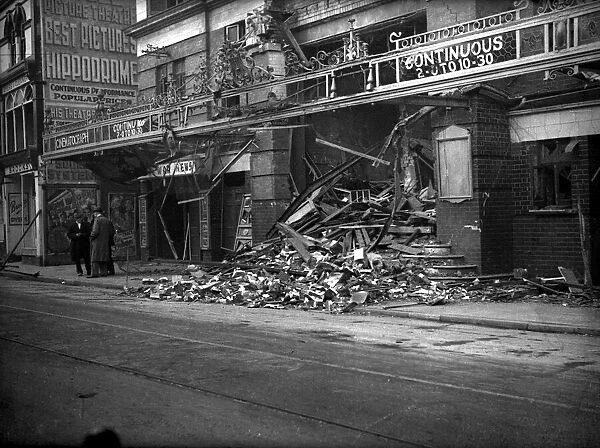 War time pictures of destruction visited on the city of Bristol by German bombers