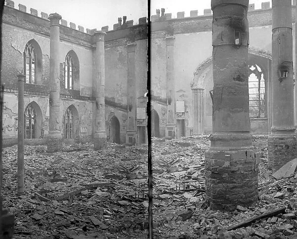 War time pictures of destruction visited on the city of Bristol by German bombers