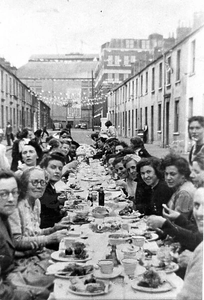 War - World War II - VE Day celebrations, Edward Street, Cardiff