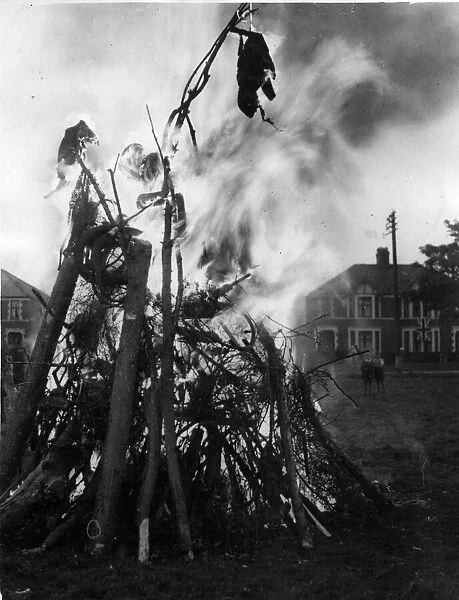 War - World War II - VE Day celebrations, One of the celebration bonfires