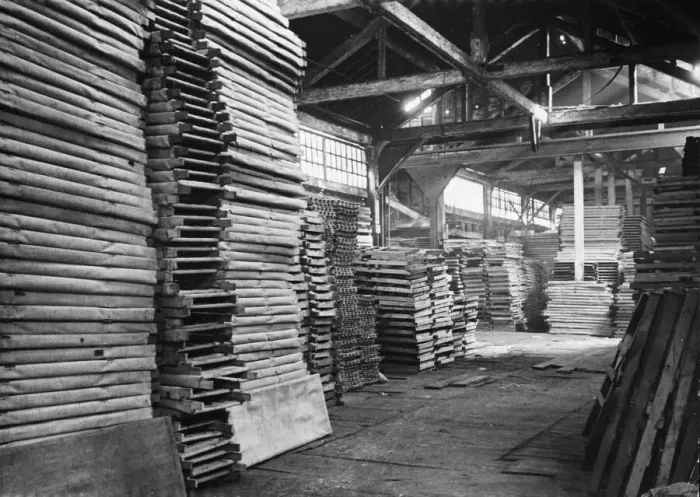 Framed Print : A warehouse in London, which might read as the area of Poplar, East London Framed Print : A warehouse in London, which might read as the area of Poplar, East London