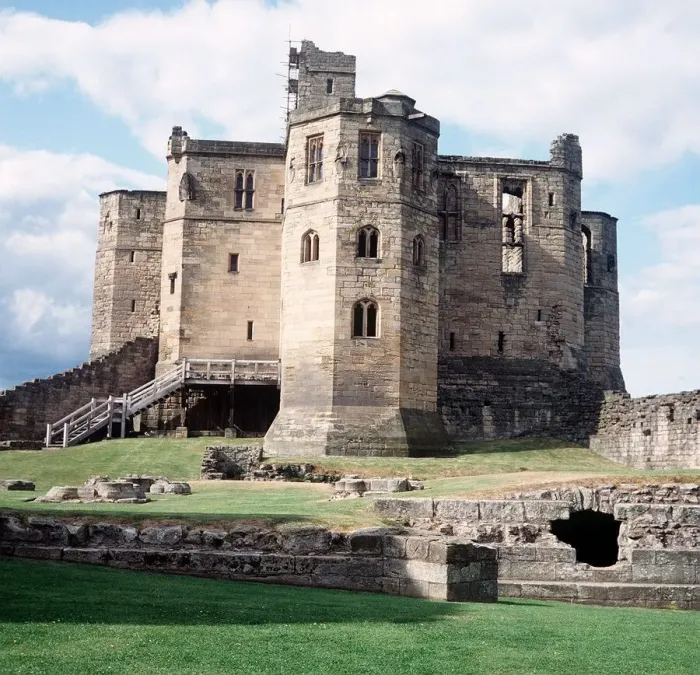 Framed Print : Warkworth castle Northumberland England circa 1996