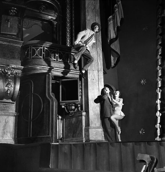 Warren, Latona, and Sparks act at the Palladium. January 1953 D750-001