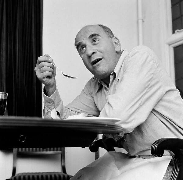 Warren Mitchell, star of TVs Til Death Us Do Part, pictured at his home in Highgate
