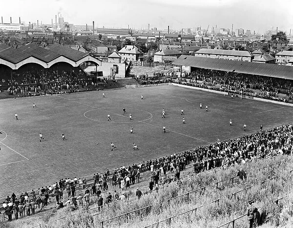A wartime football match between Charlton Athletic and Reading Football Clubs at