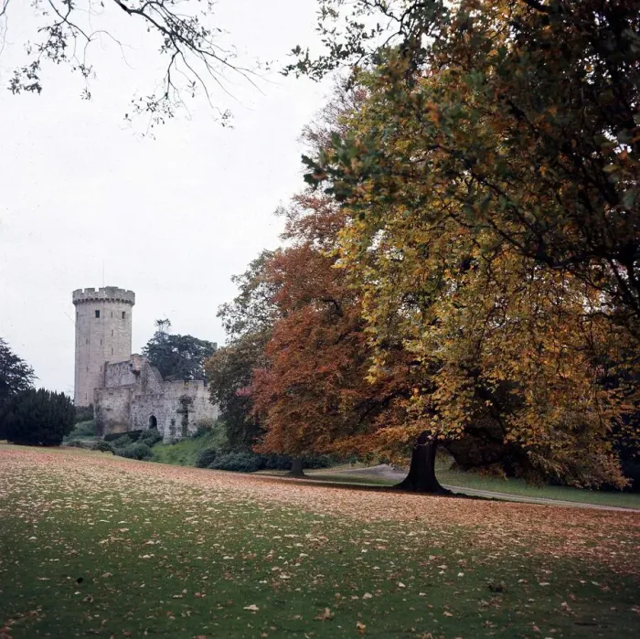 Framed Print : Warwick Castle - Britain Autumn Leaves on Trees and ground scenic Framed Print : Warwick Castle - Britain Autumn Leaves on Trees and ground scenic