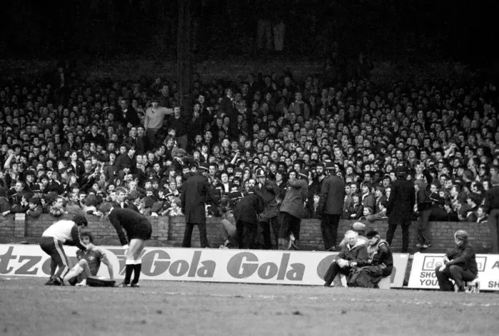 Framed Print : Watford 2 v. Chelsea 3. Division 2 football February 1980 LF01-23-017 Framed Print : Watford 2 v. Chelsea 3. Division 2 football February 1980 LF01-23-017