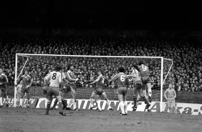 Framed Print : Watford 2 v. Chelsea 3. Division 2 football February 1980 LF01-23 Framed Print : Watford 2 v. Chelsea 3. Division 2 football February 1980 LF01-23