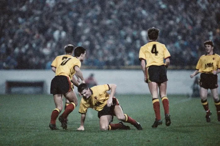 Framed Print : Watford v Newcastle United, FA Cup 3rd round replay, final score 2-2. 10th January 1989 Framed Print : Watford v Newcastle United, FA Cup 3rd round replay, final score 2-2. 10th January 1989