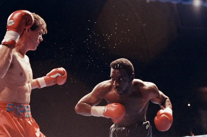 Framed Print : WBC super-middleweight title, Nigel Benn vs Nicky Piper Framed Print : WBC super-middleweight title, Nigel Benn vs Nicky Piper