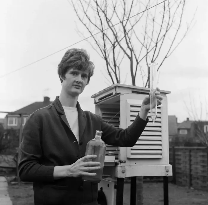 Framed Print : Weather story, Marton, Middlesbrough. 1971
