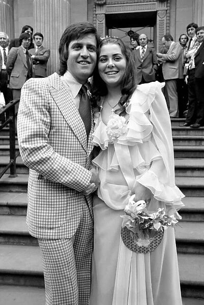 Wedding of Ed Stewart (D. J. ) and Chaira Hennes. July 1974 S74-3964