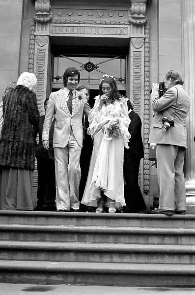 Wedding of Ed Stewart (D. J. ) and Chaira Hennes. July 1974 S74-3964-001
