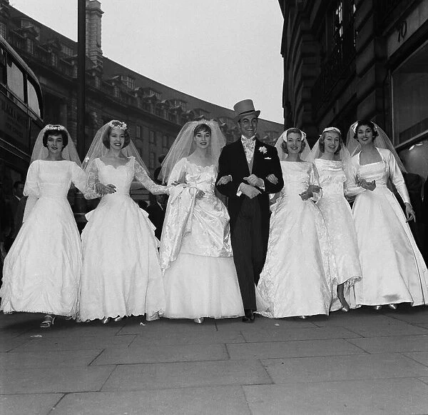 Wedding Fashions show in Regent Street 4th March 1958