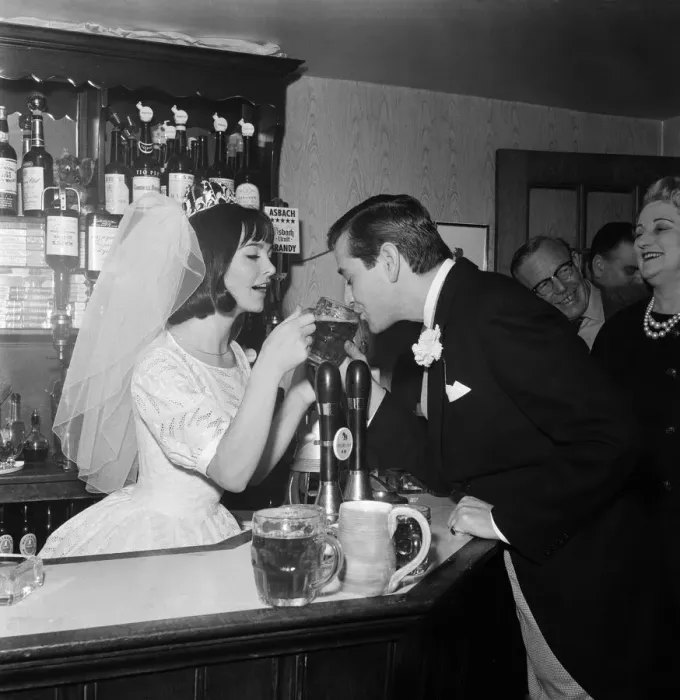 Framed Print : The wedding of John Kennedy to model Paula Noble. They are married at St James Framed Print : The wedding of John Kennedy to model Paula Noble. They are married at St James
