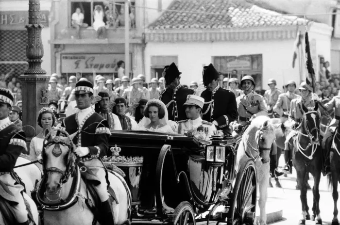 Framed Print : The wedding of King Constantine II of Greece to Princess Anne-Marie of Denmark