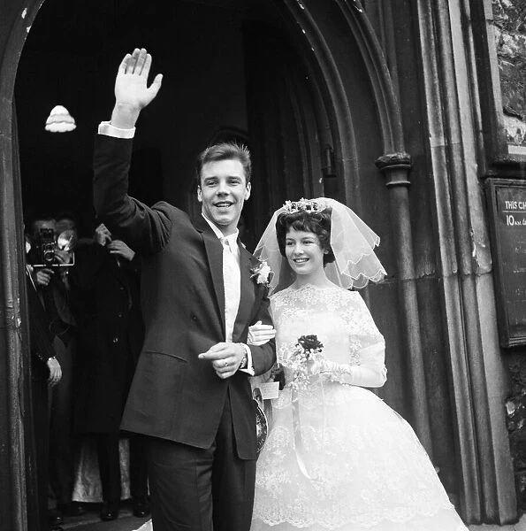 The wedding of Marty Wilde and Joyce Baker, held at Christ Church in Greenwich