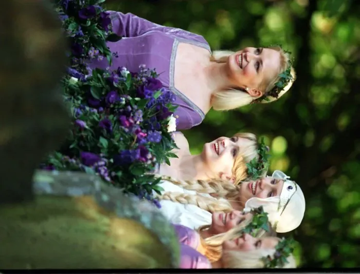 Framed Print : Wedding of Model Kirsty Hume and Donovan Leitch September 1997 at Luss Parish church