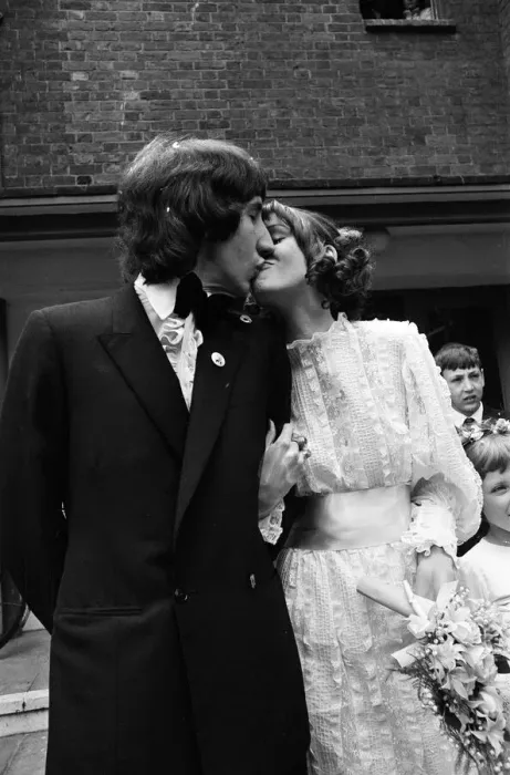 Framed Print : Wedding of Pete Townshend of British rock group The Who and Karen Astley Framed Print : Wedding of Pete Townshend of British rock group The Who and Karen Astley