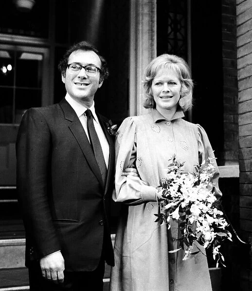 Wedding of playwright Harold Pinter and author Lady Antonia Fraser at Kensington Registry
