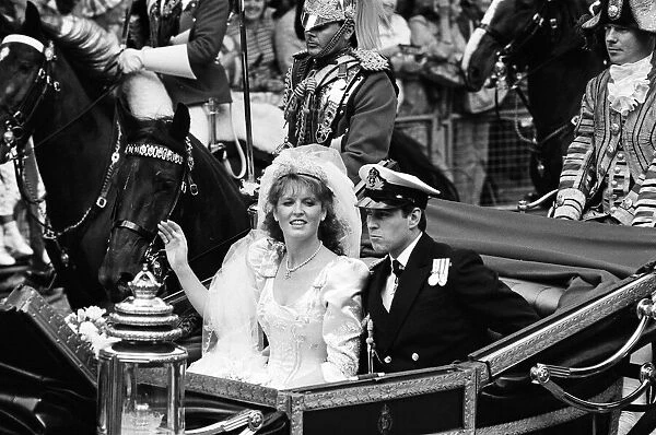 The wedding of Prince Andrew, Duke of York, and Sarah Ferguson held at Westminster Abbey
