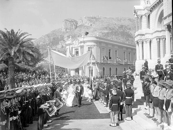 The wedding of Prince Rainier of Monaco and Princess Grace Kelly April 1956