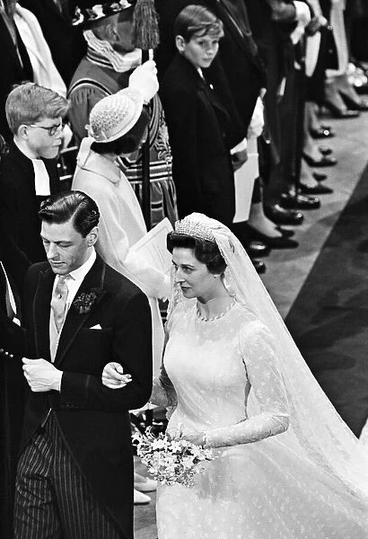 The wedding of Princess Alexandra of Kent and Angus Ogilvy at Westminster Abbey