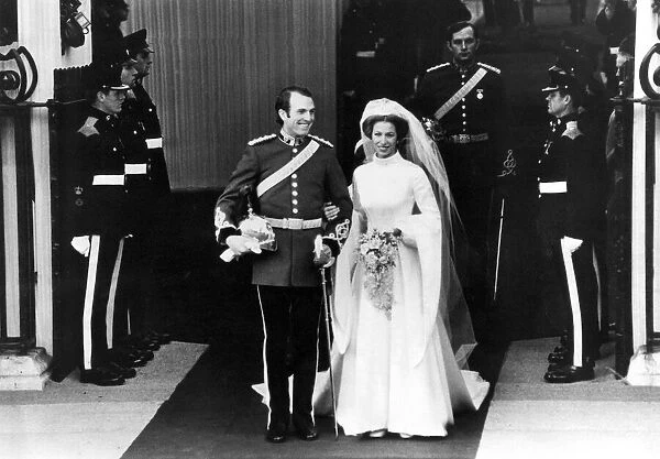 The wedding of Princess Anne and Capt. Mark Phillips at Westinster Abbey 14th