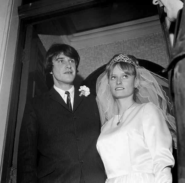 Wedding of Ray Davies, lead singer of British rock group The Kinks