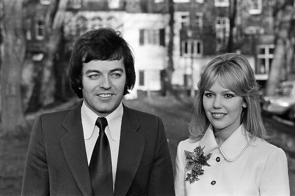 The wedding of Tony Blackburn and Tessa Wyatt at Caxton Hall, London. 2nd March 1972