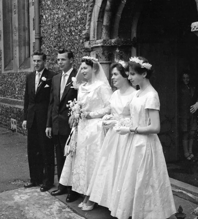 Framed Print : Wedding of William Albert Cooper and Maureen Ovenden at St Framed Print : Wedding of William Albert Cooper and Maureen Ovenden at St