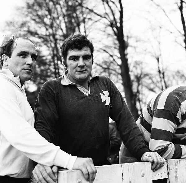 Welsh Rugby Team, Training Session, 8th November 1973. Walter Williams (centre)