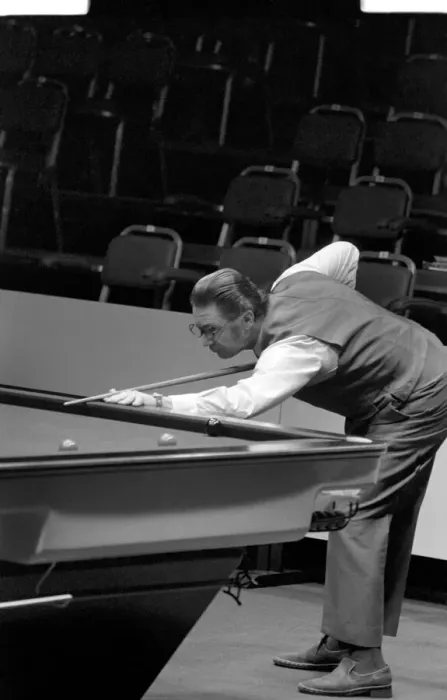 Framed Print : Welsh snooker player Ray Reardon in action during a tournament Framed Print : Welsh snooker player Ray Reardon in action during a tournament