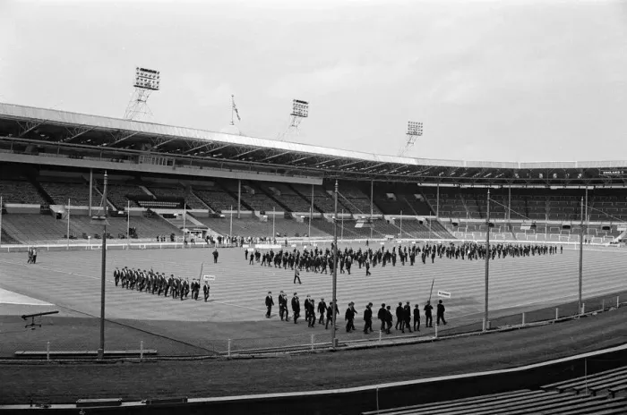 Framed Print : Wembley Stadium rehearsal for opening ceremony of World Cup by schoolboys. 10th July 1966 Framed Print : Wembley Stadium rehearsal for opening ceremony of World Cup by schoolboys. 10th July 1966