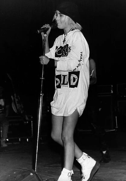Wendy James singer of pop group 1989 Transvision Vamp on stage at Brixton Academy