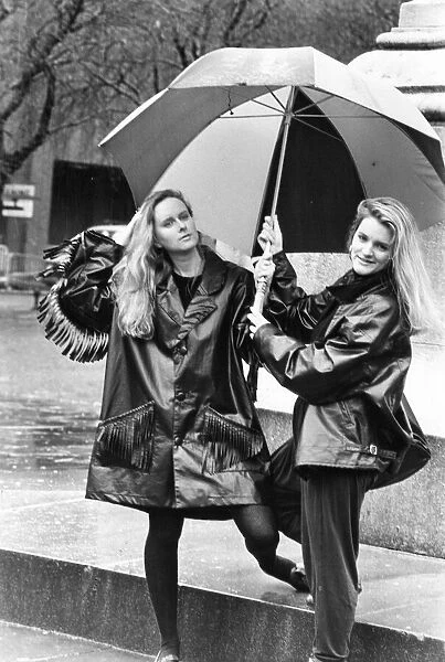 Wendy Smith (left) vocalist with Prefab Sprout in fringed jacket