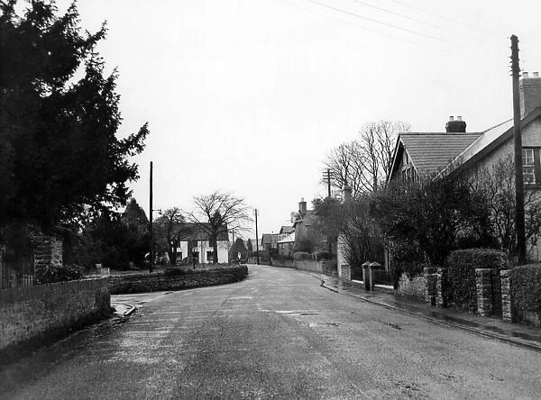 Wenvoe, a Welsh village in the Vale of Glamorgan, Wales. Circa 1957