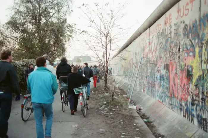 Framed Print : West Berlin, Germany, 10 days after relaxation of border crossing by GDR Government