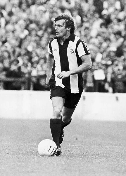 West Bromwich Albion footballer Willie Johnston in action, September 1977