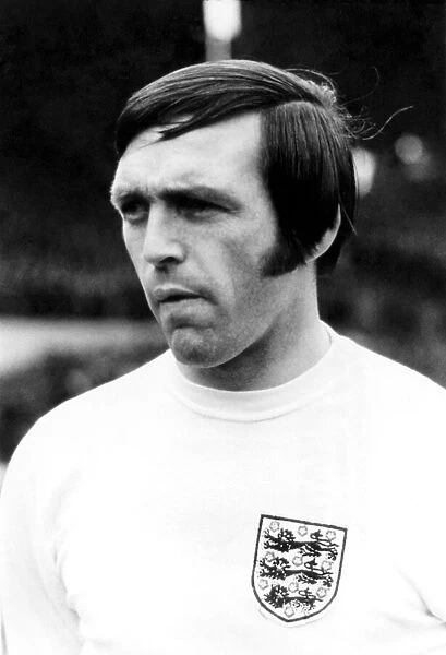 West Bromwich Albion forward Jeff Astle in an England shirt