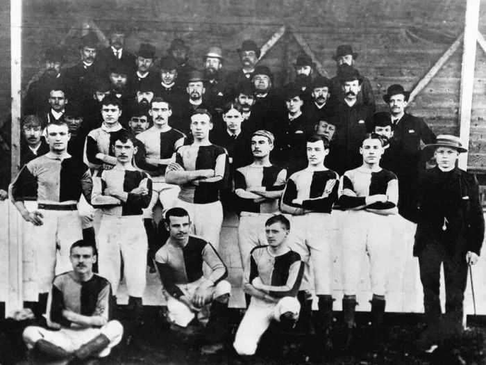 Framed Print : West Bromwich Albion players and officials pictured at the opening of the clubOs Stoney
