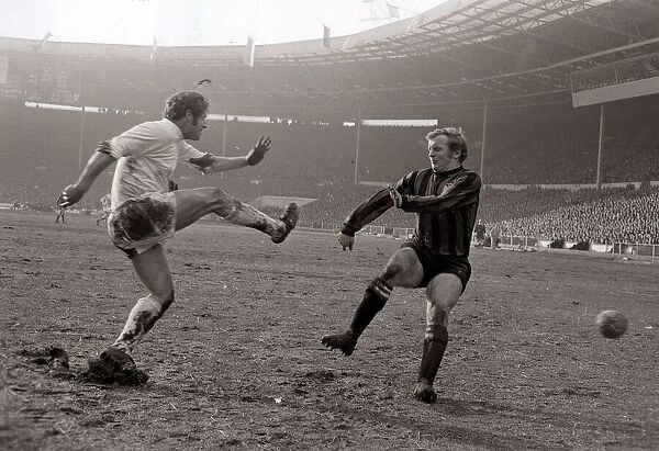 West Bromwich Albion v Manchester City Football League Cup Final Doug Fraser clears