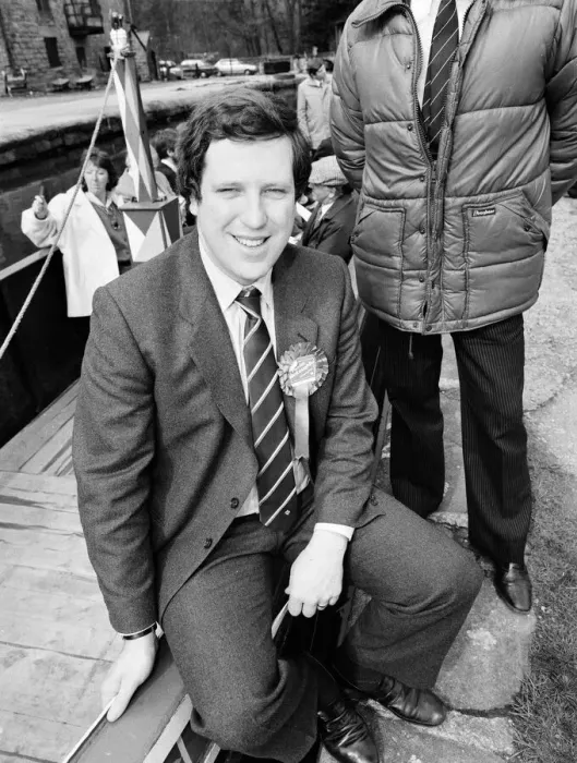 Framed Print : West Derbyshire by-election. Conservative candidate Patrick McLoughlin. 29th April 1986 Framed Print : West Derbyshire by-election. Conservative candidate Patrick McLoughlin. 29th April 1986