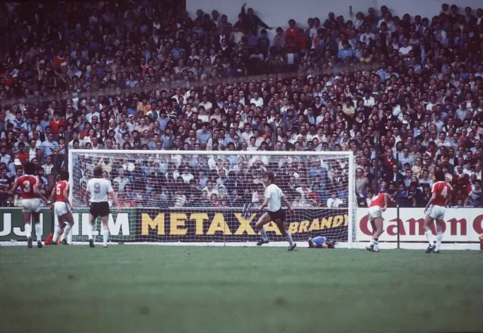 Framed Print : West Germany 4 Chile 1 World Cup 1982 football Uwe Reinders scores West Framed Print : West Germany 4 Chile 1 World Cup 1982 football Uwe Reinders scores West