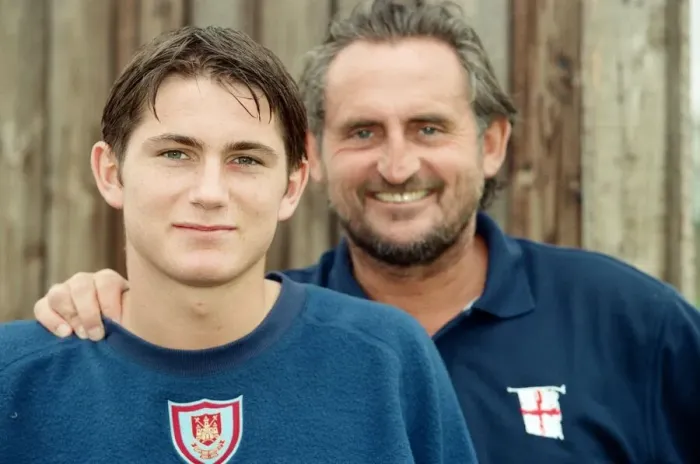 Framed Print : West Ham assistant manager Frank Lampard with his footballer son, also Frank Lampard Framed Print : West Ham assistant manager Frank Lampard with his footballer son, also Frank Lampard