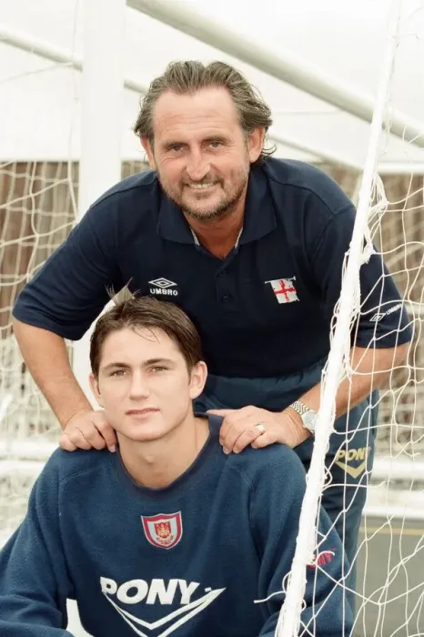 Framed Print : West Ham assistant manager Frank Lampard with his footballer son, also Frank Lampard Framed Print : West Ham assistant manager Frank Lampard with his footballer son, also Frank Lampard