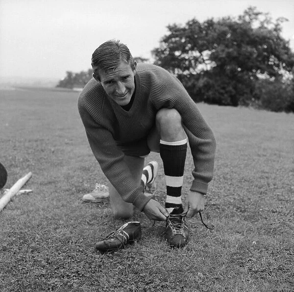West Ham player Malcolm Allison seen here training with the team at Chigwell whilst