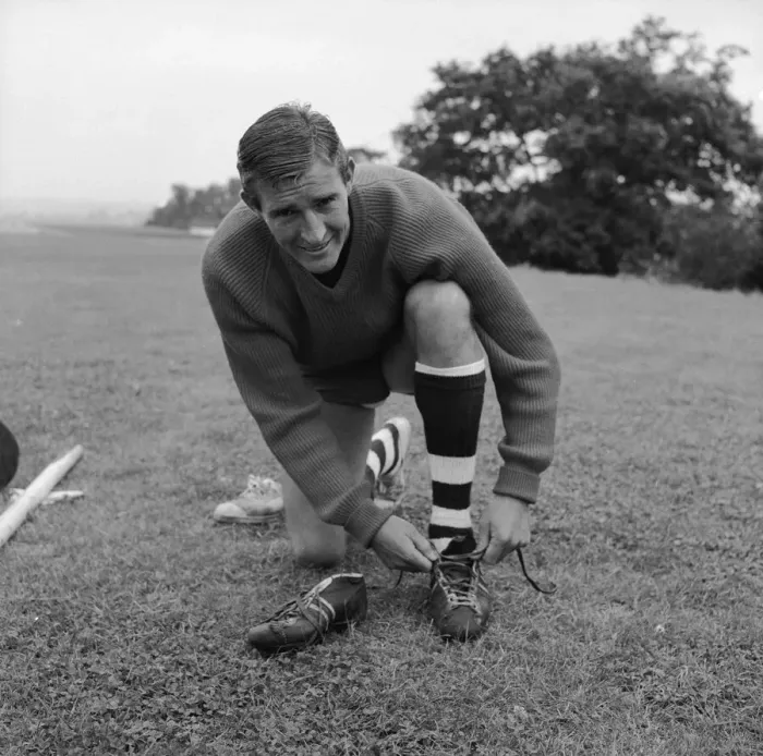 Framed Print : West Ham player Malcolm Allison seen here training with the team at Chigwell whilst Framed Print : West Ham player Malcolm Allison seen here training with the team at Chigwell whilst