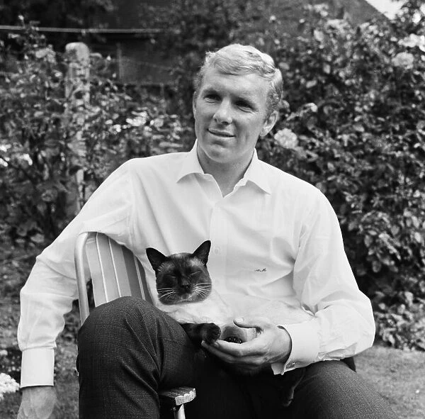 West Ham United captain Bobby Moore pictured at home in Ilford, Essex. 19th August 1965